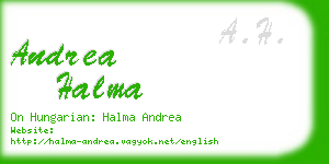 andrea halma business card